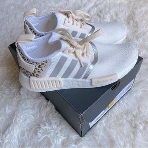 NEW Womens Adidas NMD Animal Print White 7.5